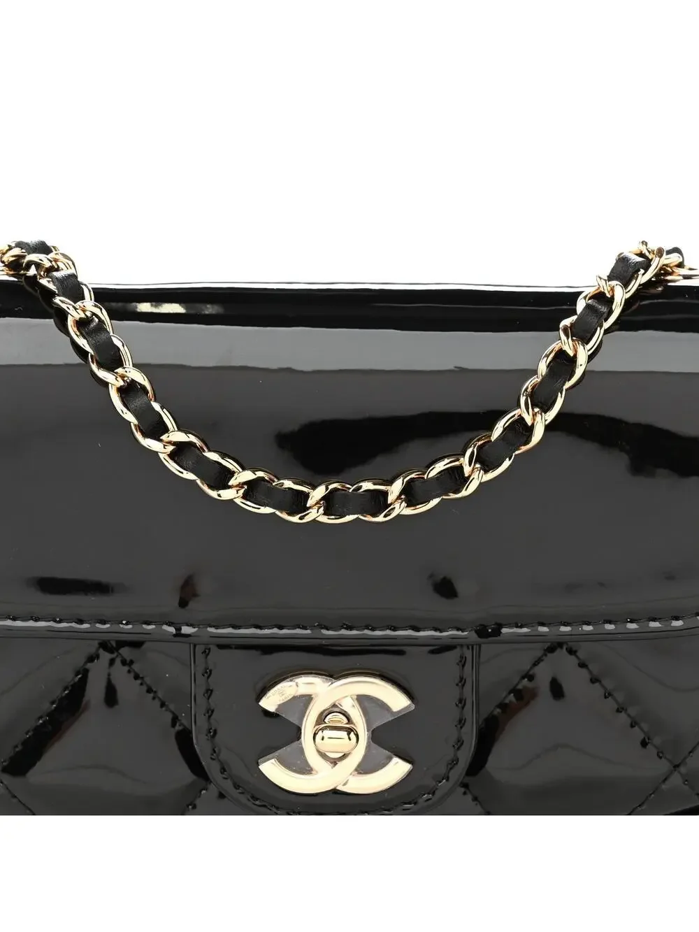 Chanel Patent Calfskin Quilted Mini #322594C19B